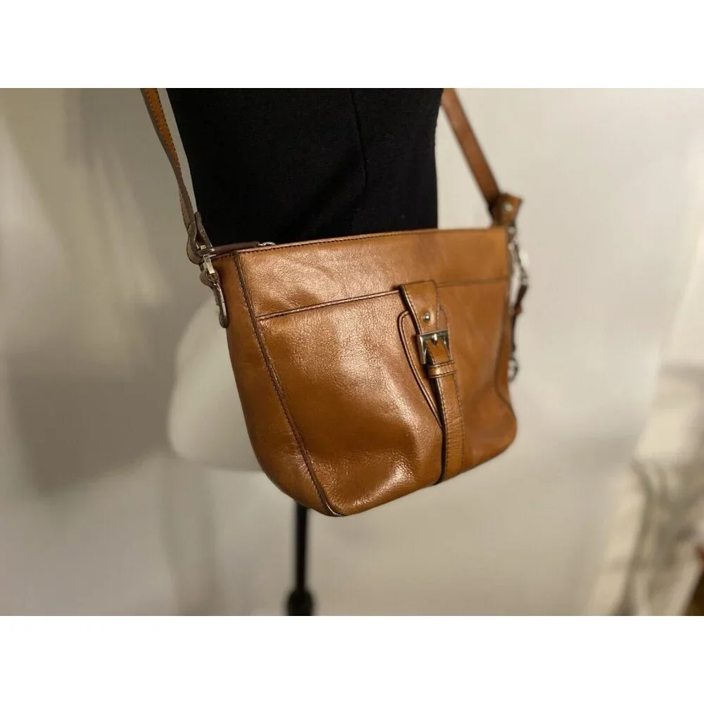 Vintage Etienne Aigner Leather Crossbody Shoulder Bag Purse Brown Boho Organizer - Picture 15 of 16